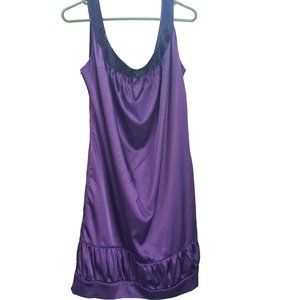 Torrid Purple Slip Dress Size 1 Beaded New With Tags Satin Short Evening Coctail